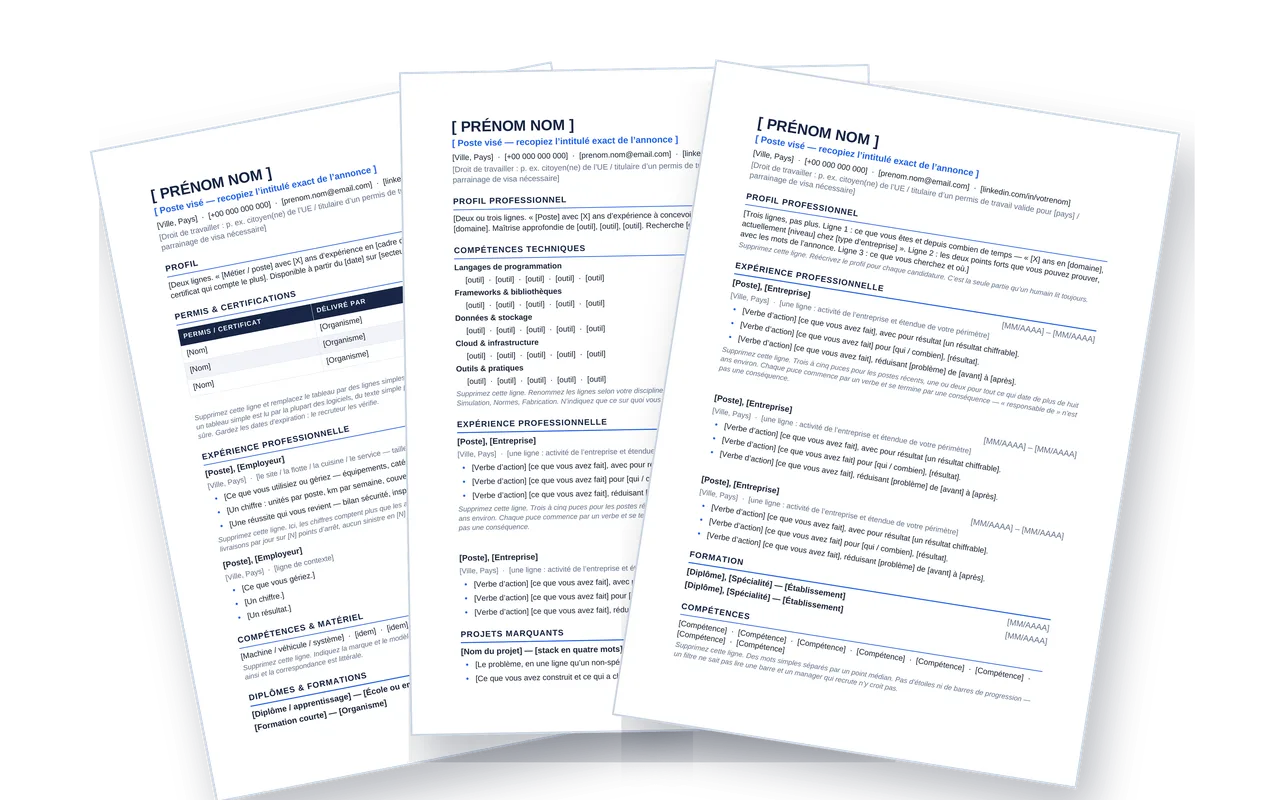 Pages de « Modèles de CV compatibles ATS »