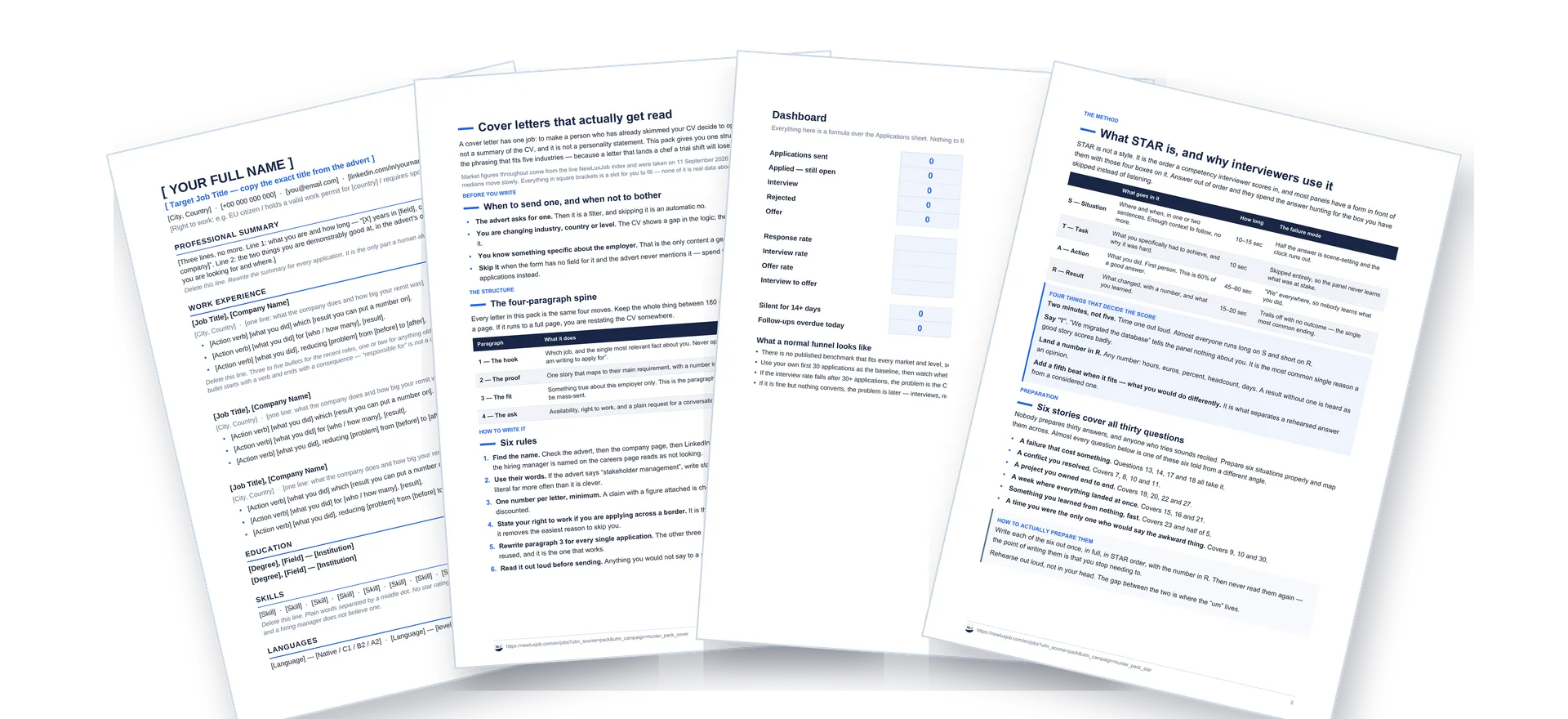 Pages from “Job Hunter Pack, 4 in 1”