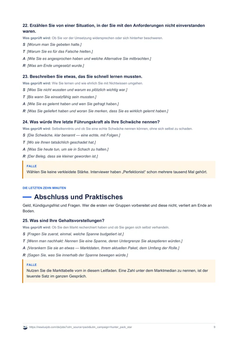 30 Interviewfragen mit STAR-Antworten, Seite 4