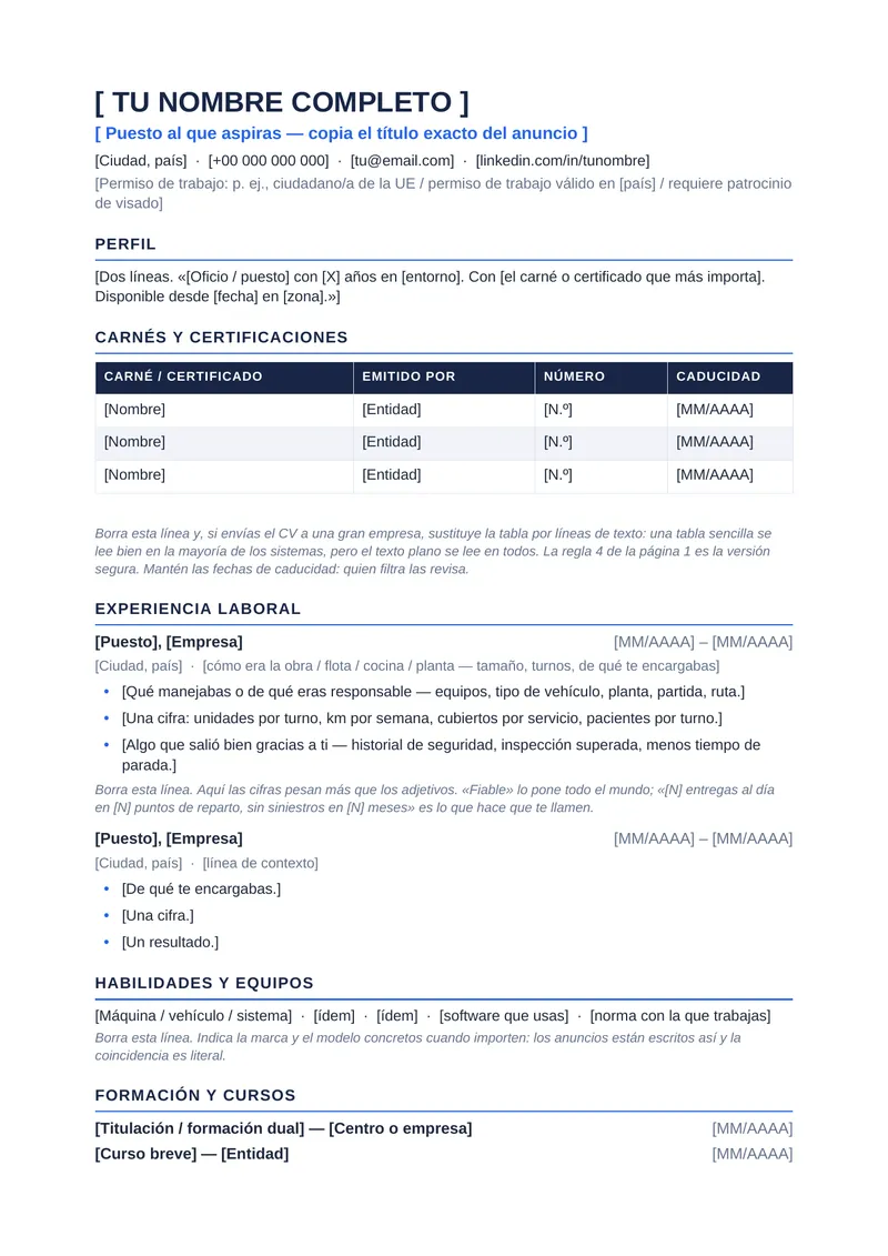 Plantillas de CV compatibles con ATS, página 4