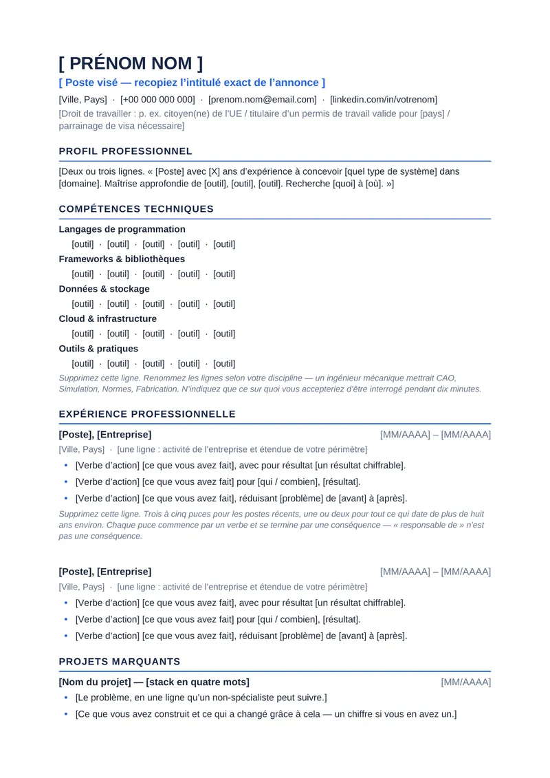 Modèles de CV compatibles ATS, page 3