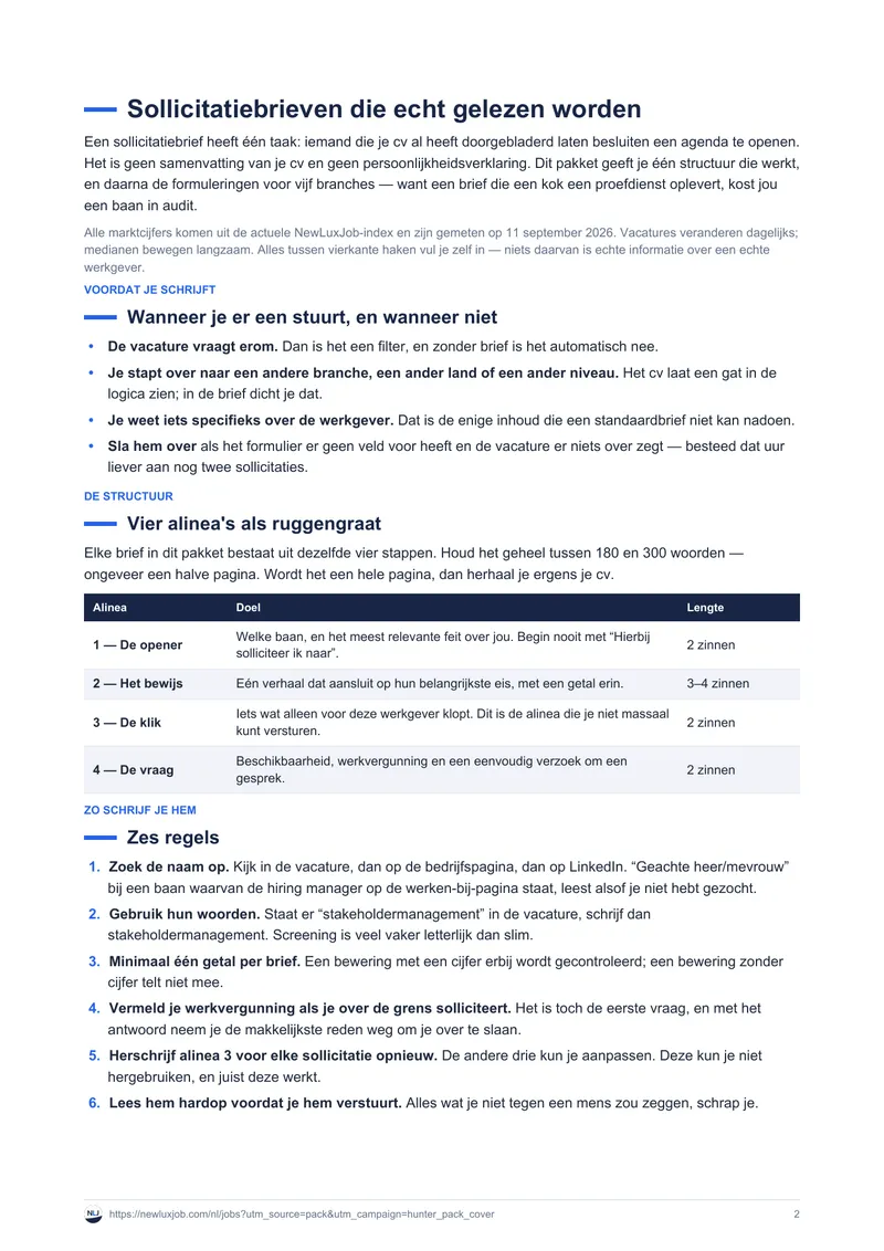 Job Hunter-pakket, 4 in 1, pagina 2