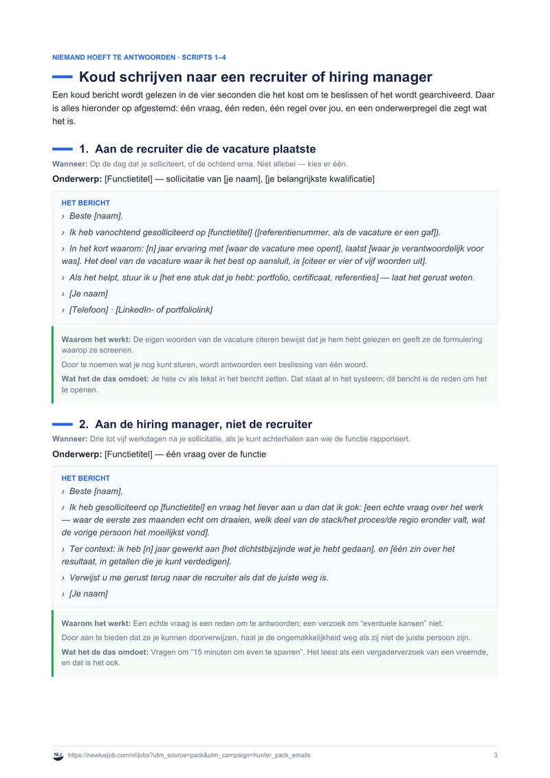 E-mailsjablonen voor netwerken en opvolgen, pagina 2