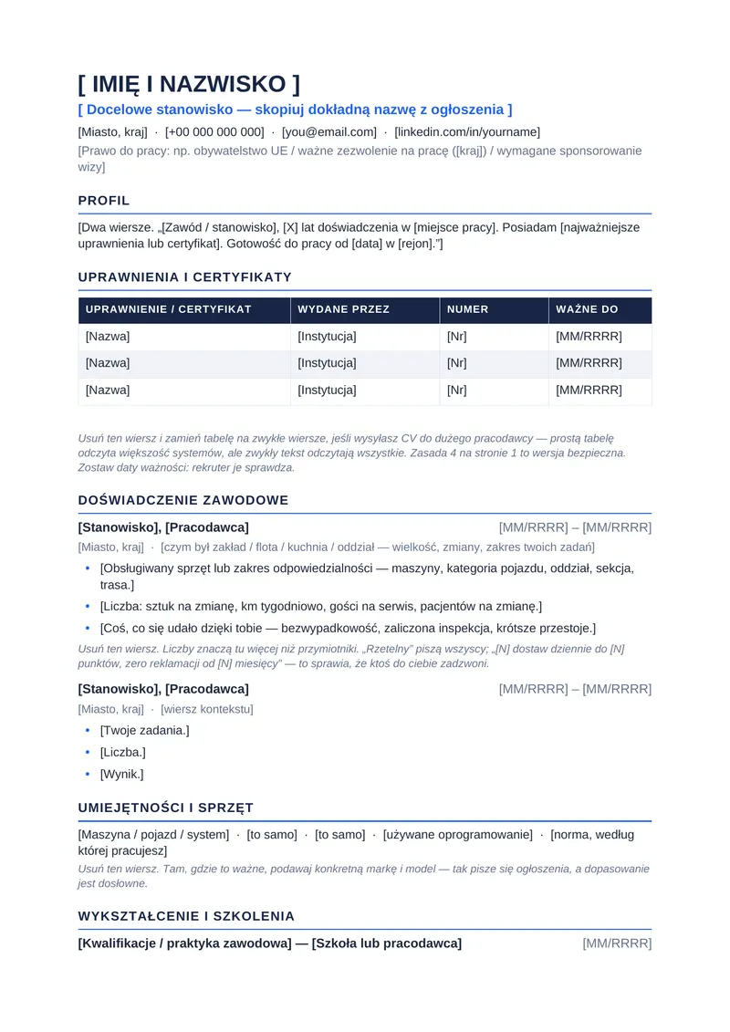 Szablony CV przyjazne dla ATS, strona 4