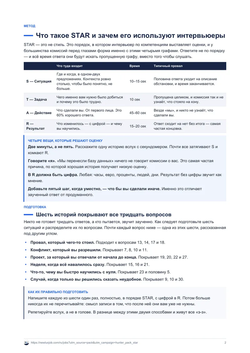 30 вопросов собеседования с ответами по STAR, страница 2