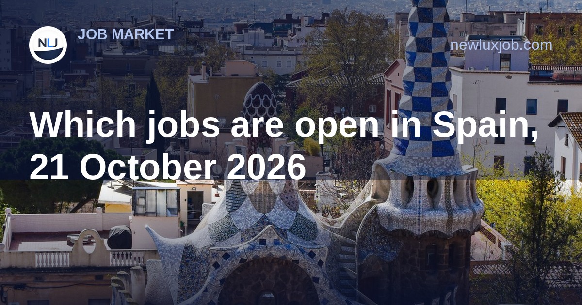 Which jobs are open in Spain, 21 October 2026