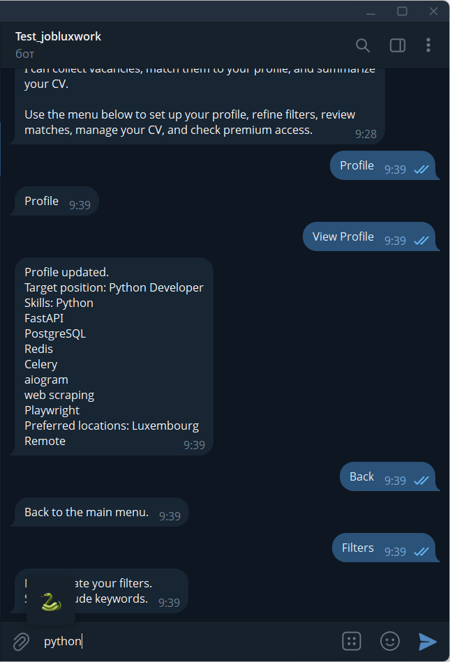 Filters: include keywords